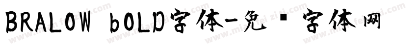 BRALOW bOLD字体字体转换
